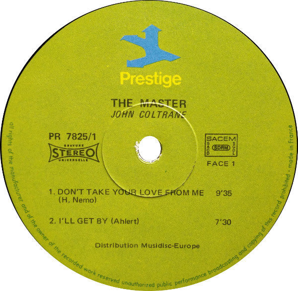 John Coltrane : The Master (LP, Album, RE, RM)