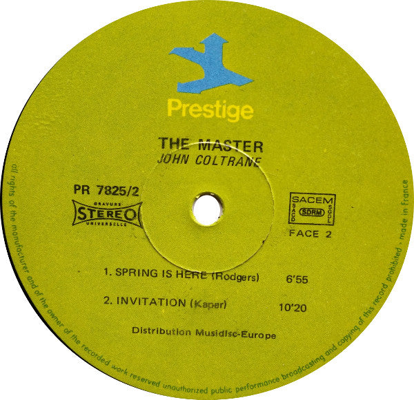 John Coltrane : The Master (LP, Album, RE, RM)