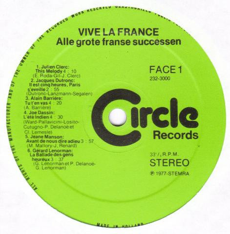 Various : Vive La France - Alle Grote Franse Successen (2xLP, Comp, Gat)