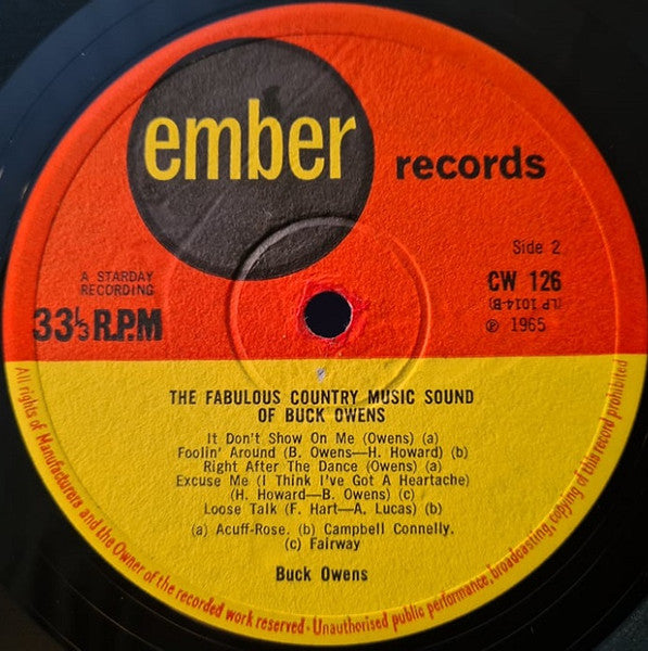 Buck Owens : The Fabulous Country Music Sound Of Buck Owens (LP, Album, RE)
