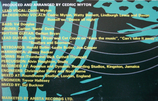 Cedric Myton and The Congos : Face The Music (LP, Album)