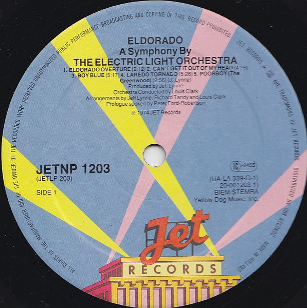 Electric Light Orchestra : Eldorado - A Symphony By The Electric Light Orchestra (LP, Album, RP)