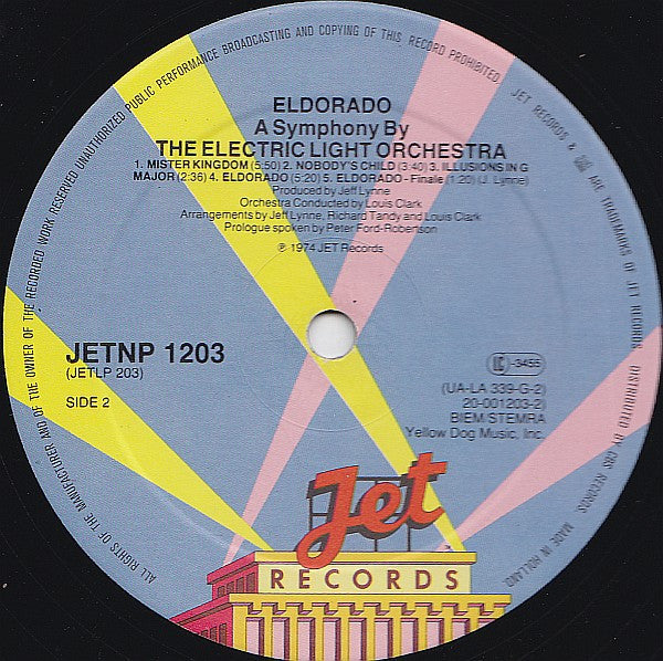 Electric Light Orchestra : Eldorado - A Symphony By The Electric Light Orchestra (LP, Album, RP)