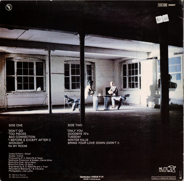 Yazoo : Upstairs At Eric's (LP, Album)
