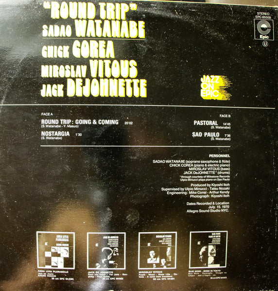 Sadao Watanabe : Round Trip (LP, Album, M/Print)
