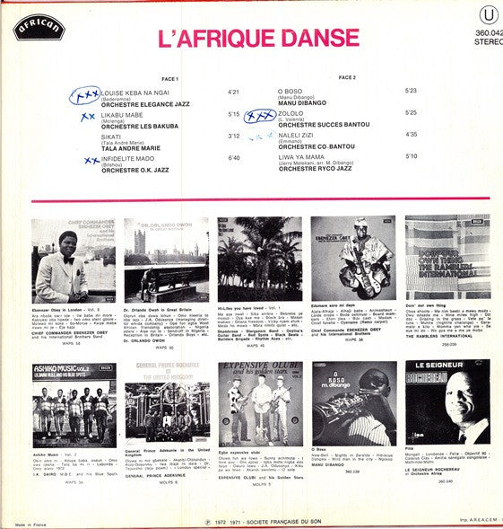 Various : L'Afrique Danse (LP, Comp)