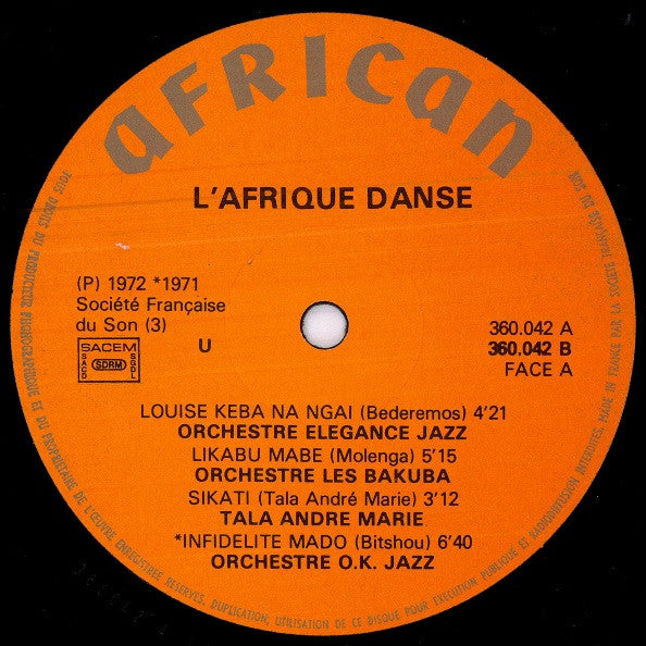Various : L'Afrique Danse (LP, Comp)