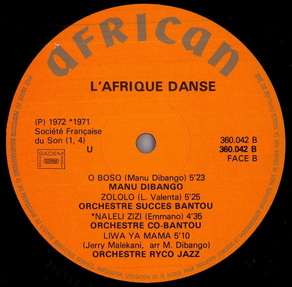 Various : L'Afrique Danse (LP, Comp)
