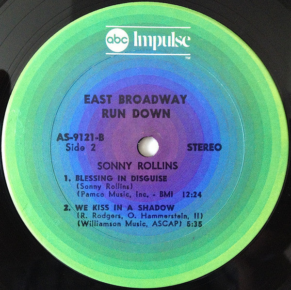 Sonny Rollins : East Broadway Run Down (LP, Album, RE)