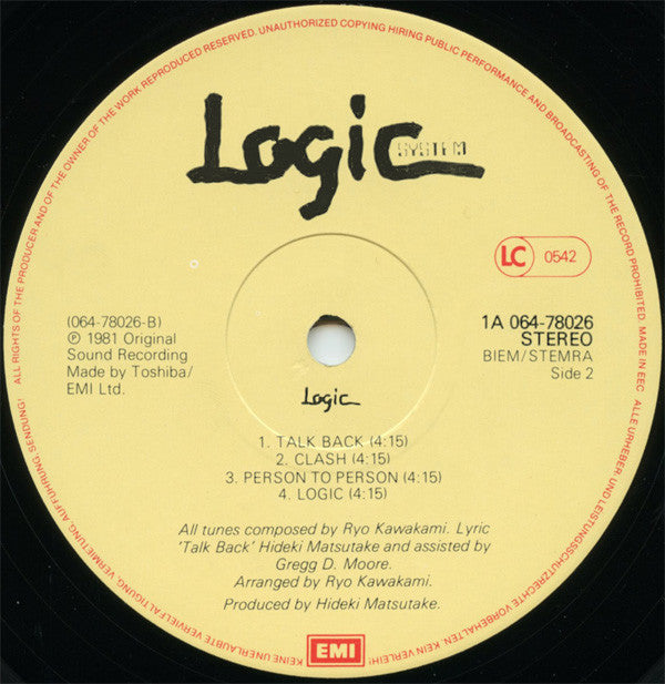Logic System : Logic (LP, Album)
