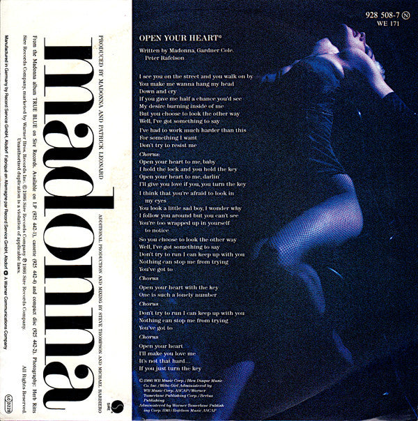 Madonna - Open Your Heart (7", Single) - De Platen Aap – Vinylwinkel in Brielle & online webshop voor muziekliefhebbers