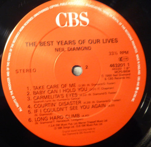 Neil Diamond : The Best Years Of Our Lives (LP, Album)