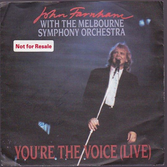 John Farnham With Melbourne Symphony Orchestra - You're The Voice (Live) (7", Single) - De Platen Aap – Vinylwinkel in Brielle & online webshop voor muziekliefhebbers