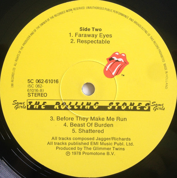 The Rolling Stones : Some Girls (LP, Album, Die)