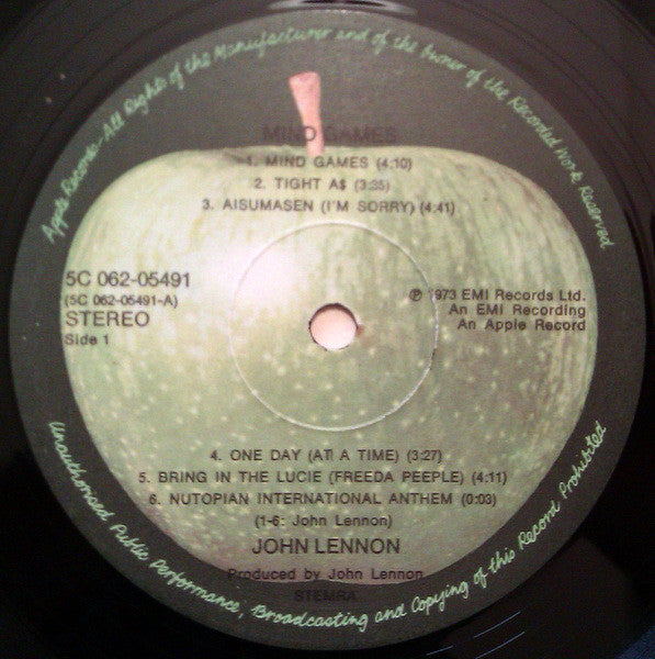 John Lennon - Mind Games (LP, Album) - De Platen Aap – Vinylwinkel in Brielle & online webshop voor muziekliefhebbers