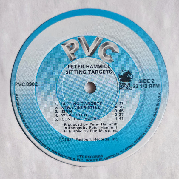 Peter Hammill : Sitting Targets (LP, Album, Blu)