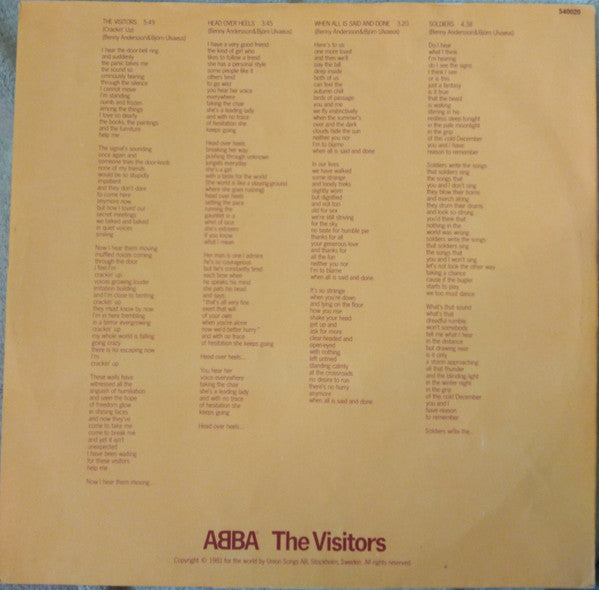 ABBA : The Visitors (LP, Album)