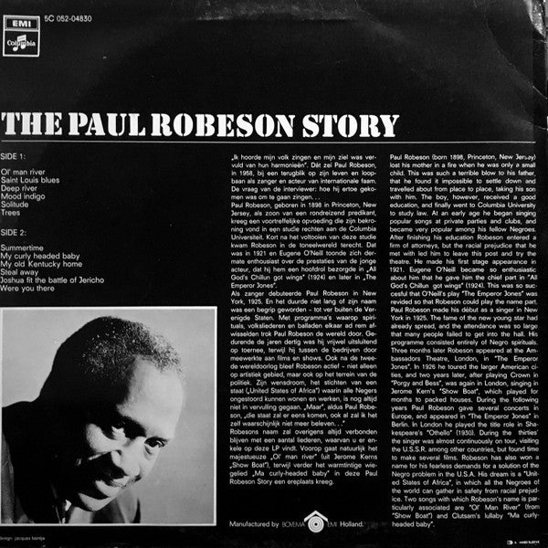 Paul Robeson : The Paul Robeson Story (LP,Compilation,Stereo)