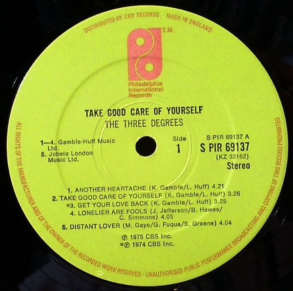 Three Degrees, The : Take Good Care Of Yourself (LP,Album)