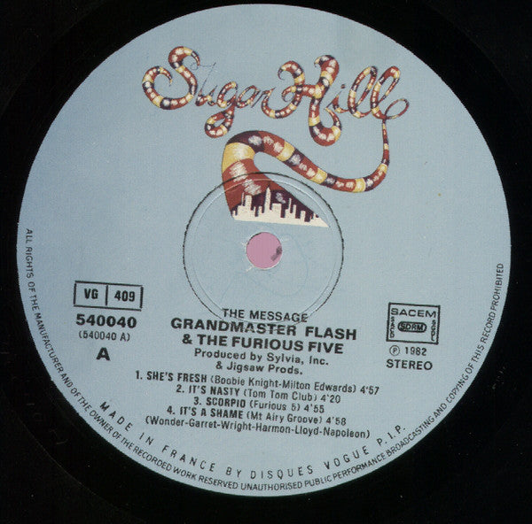 Grandmaster Flash & The Furious Five : The Message (LP, Album)