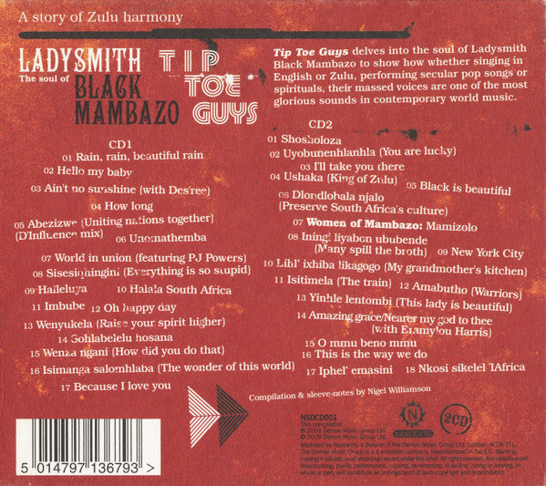 Ladysmith Black Mambazo - Tip Toe Guys: The Soul Of - A Story Of Zulu Harmony (2xCD, Comp, Sli) - De Platen Aap – Vinylwinkel in Brielle & online webshop voor muziekliefhebbers
