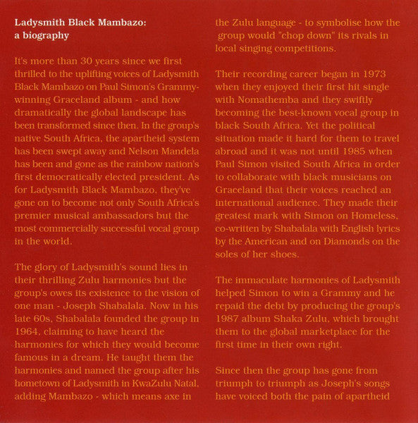 Ladysmith Black Mambazo - Tip Toe Guys: The Soul Of - A Story Of Zulu Harmony (2xCD, Comp, Sli) - De Platen Aap – Vinylwinkel in Brielle & online webshop voor muziekliefhebbers