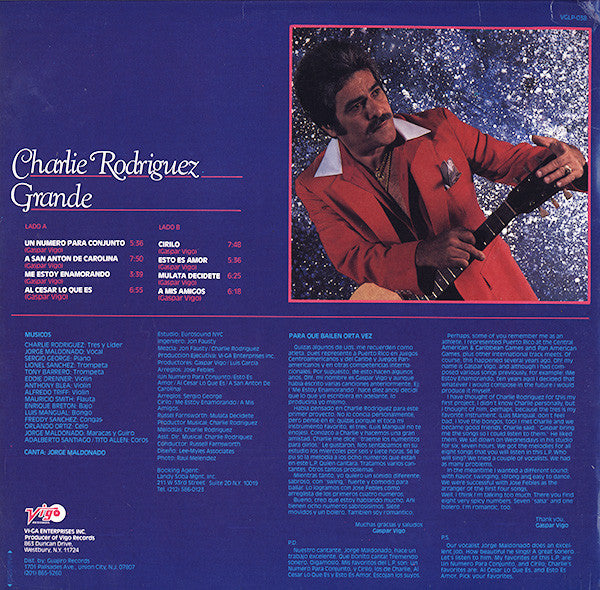 Charlie Rodriguez : Grande (LP)