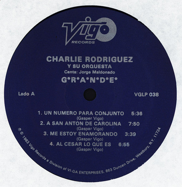 Charlie Rodriguez : Grande (LP)