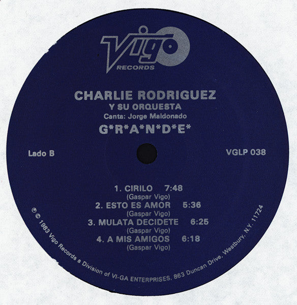 Charlie Rodriguez : Grande (LP)