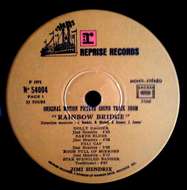 Jimi Hendrix : Rainbow Bridge - Original Motion Picture Sound Track (LP, Album, Gat)