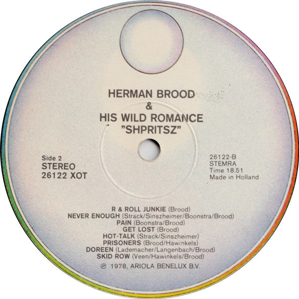 Herman Brood & His Wild Romance : Shpritsz (LP, Album)