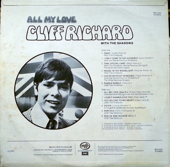 Cliff Richard : All My Love (LP,Album,Reissue)