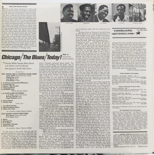 Various : Chicago/The Blues/Today! Vol. 1 (LP, Album, RE)