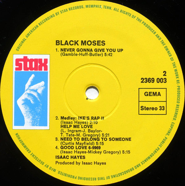 Isaac Hayes : Black Moses (2xLP, Album, Fol)