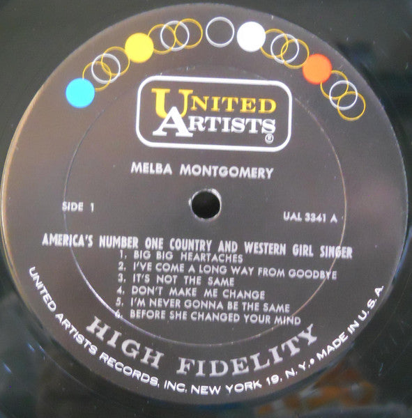 Melba Montgomery : America's No. One Country And Western Girl Singer (LP, Album, Mono)
