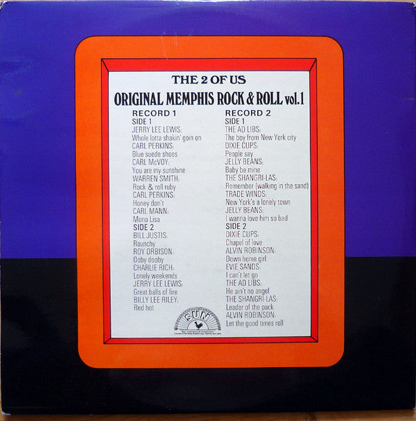 Various : The 2 Of Us - Original Memphis Rock&Roll Vol.1 (2xLP, Comp)