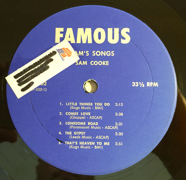 Sam Cooke : Sam's Songs (LP, Comp, Mono)