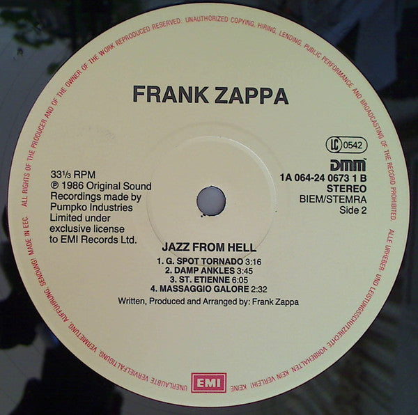 Frank Zappa : Jazz From Hell (LP, Album)
