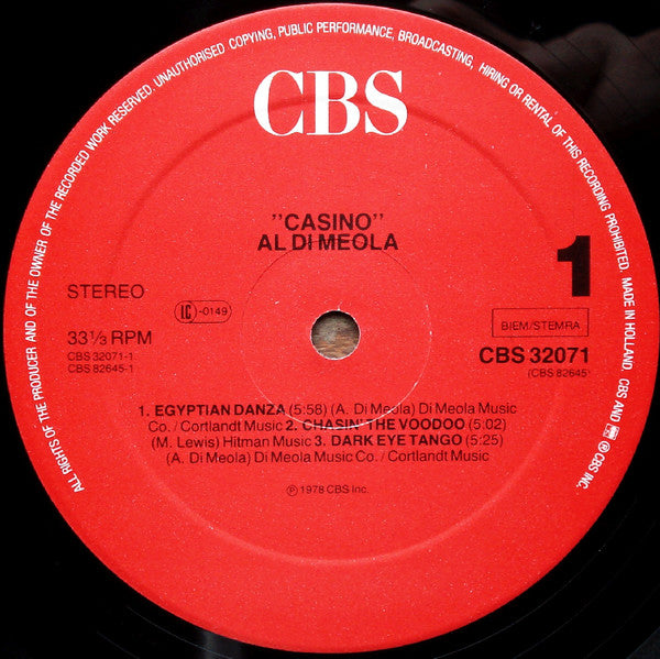 Al Di Meola : Casino (LP,Album,Reissue)