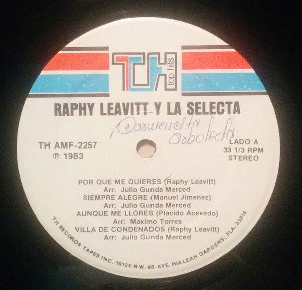 Raphy Leavitt Y La Selecta* : Siempre Alegre (LP, Album)
