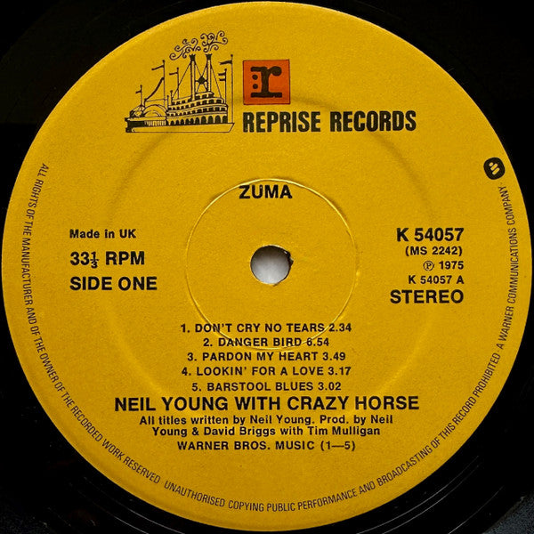 Neil Young With Crazy Horse : Zuma (LP, Album)