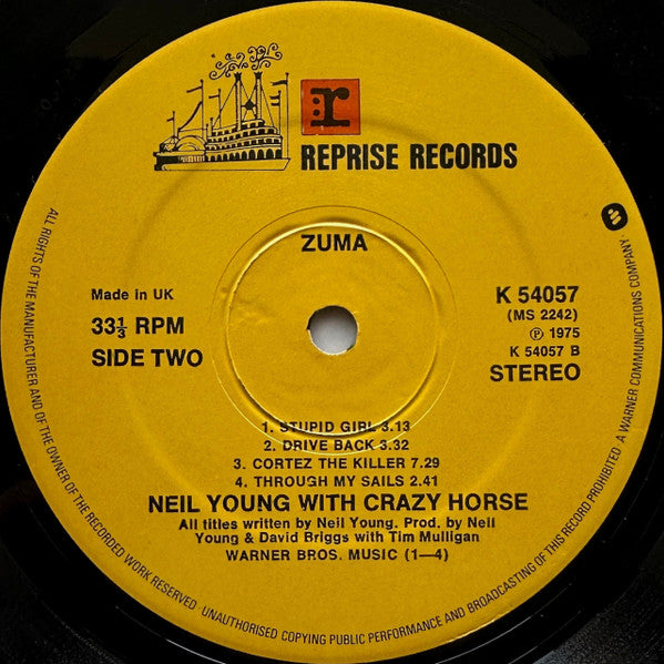 Neil Young With Crazy Horse : Zuma (LP, Album)