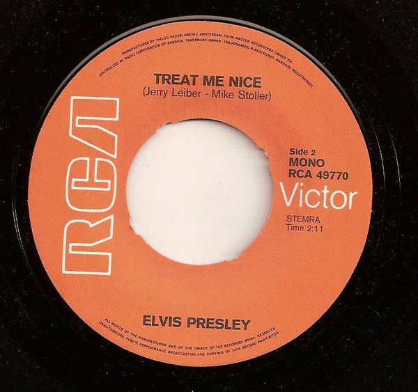 Elvis Presley : Jailhouse Rock (7", Single, Mono)