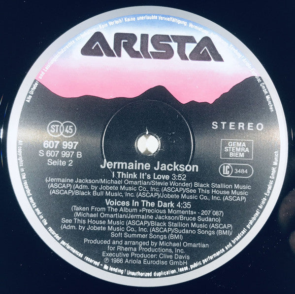 Jermaine Jackson - I Think It's Love (12", Maxi) - De Platen Aap – Vinylwinkel in Brielle & online webshop voor muziekliefhebbers