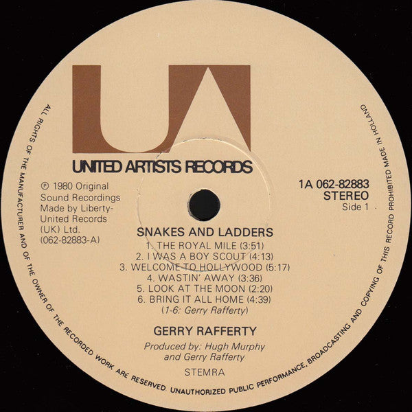 Gerry Rafferty : Snakes And Ladders (LP, Album)