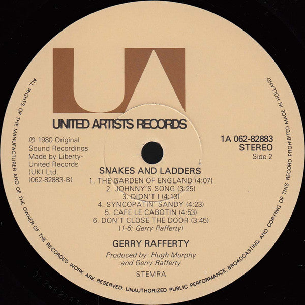 Gerry Rafferty : Snakes And Ladders (LP, Album)
