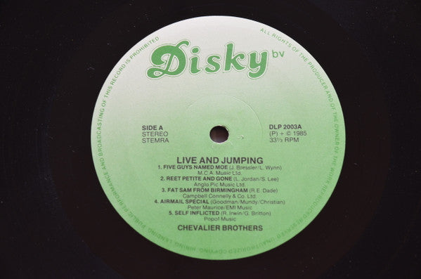 The Chevalier Brothers - Live And Jumping (LP, Album) - De Platen Aap – Vinylwinkel in Brielle & online webshop voor muziekliefhebbers