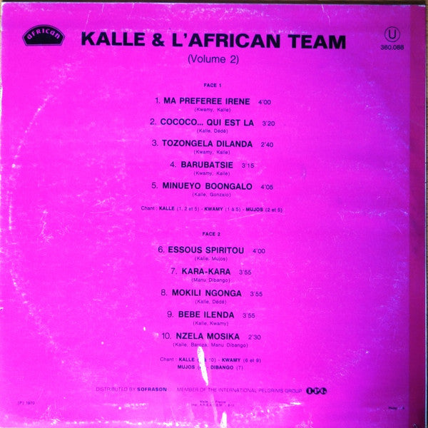 Le Grand Kalle &  L'African Team De Paris : Volume 2 (LP, Comp, RE)