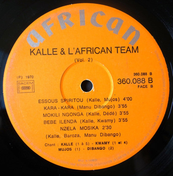 Le Grand Kalle &  L'African Team De Paris : Volume 2 (LP, Comp, RE)