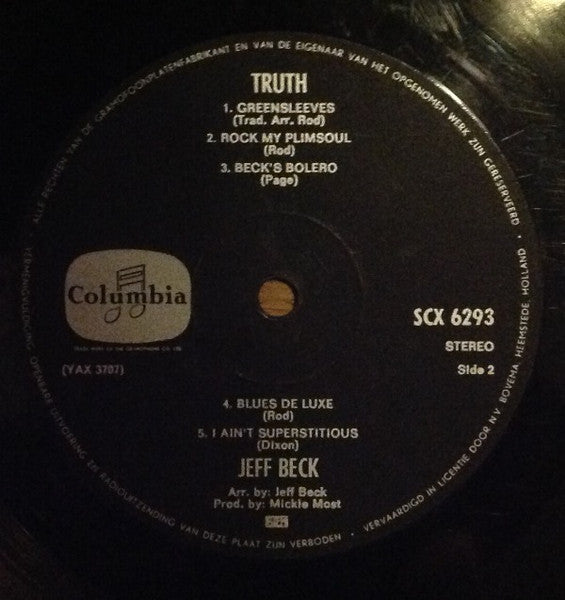 Jeff Beck : Truth (LP, Album)